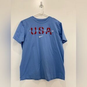 Nike Team USA Olympics 2024 Blue T Shirt RARE